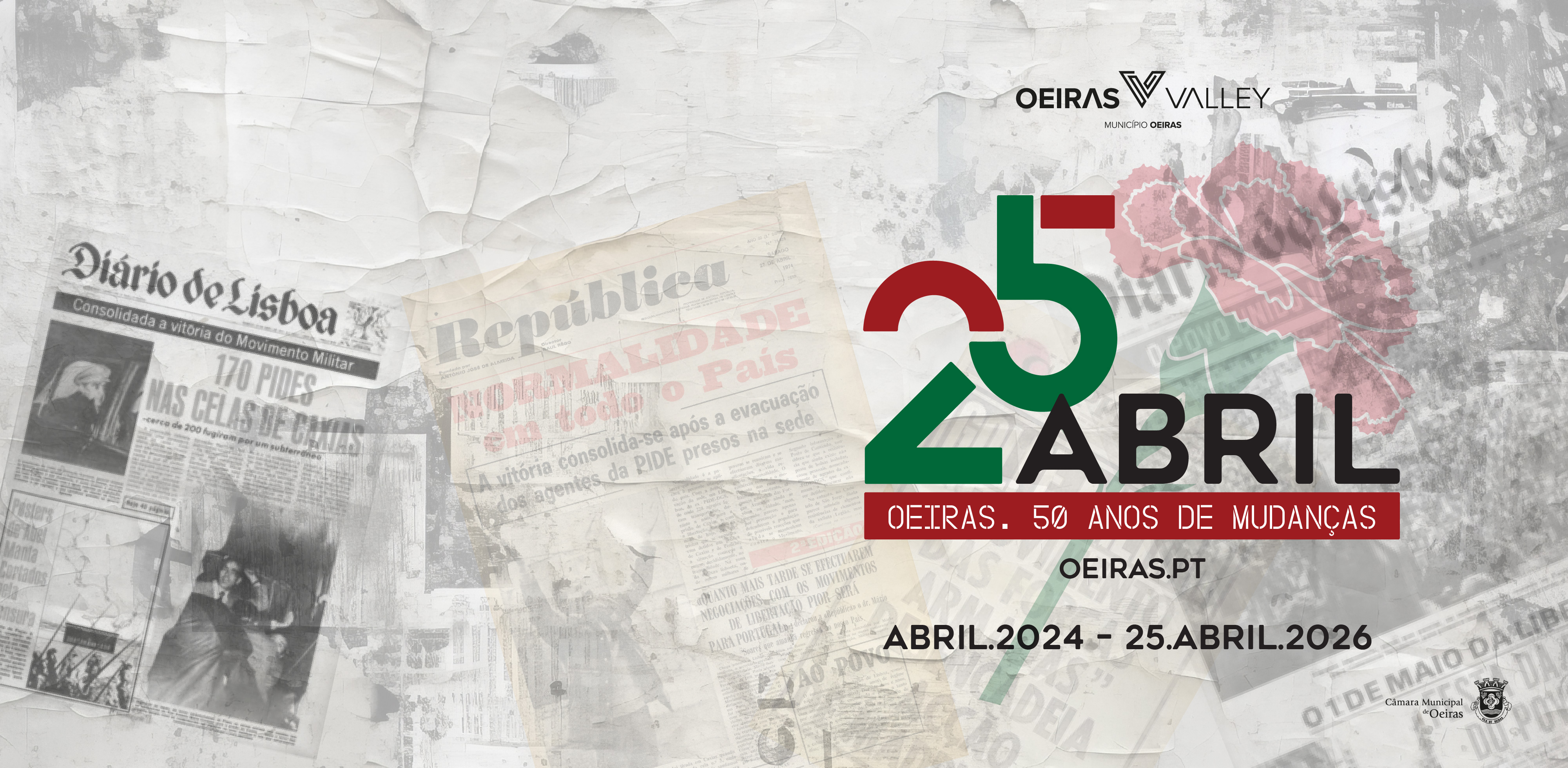 Conheça as iniciativas previstas pelo Município de Oeiras para comemorar os 50 anos do 25 de Abril.