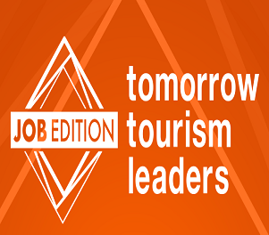 Tomorrow Tourism Leaders Job Edition flyer fundo laranja