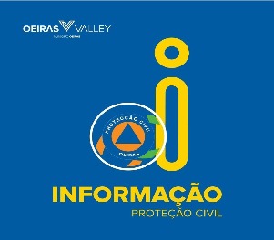 Logo da Proteção Civil de Oeiras mun fundo azul