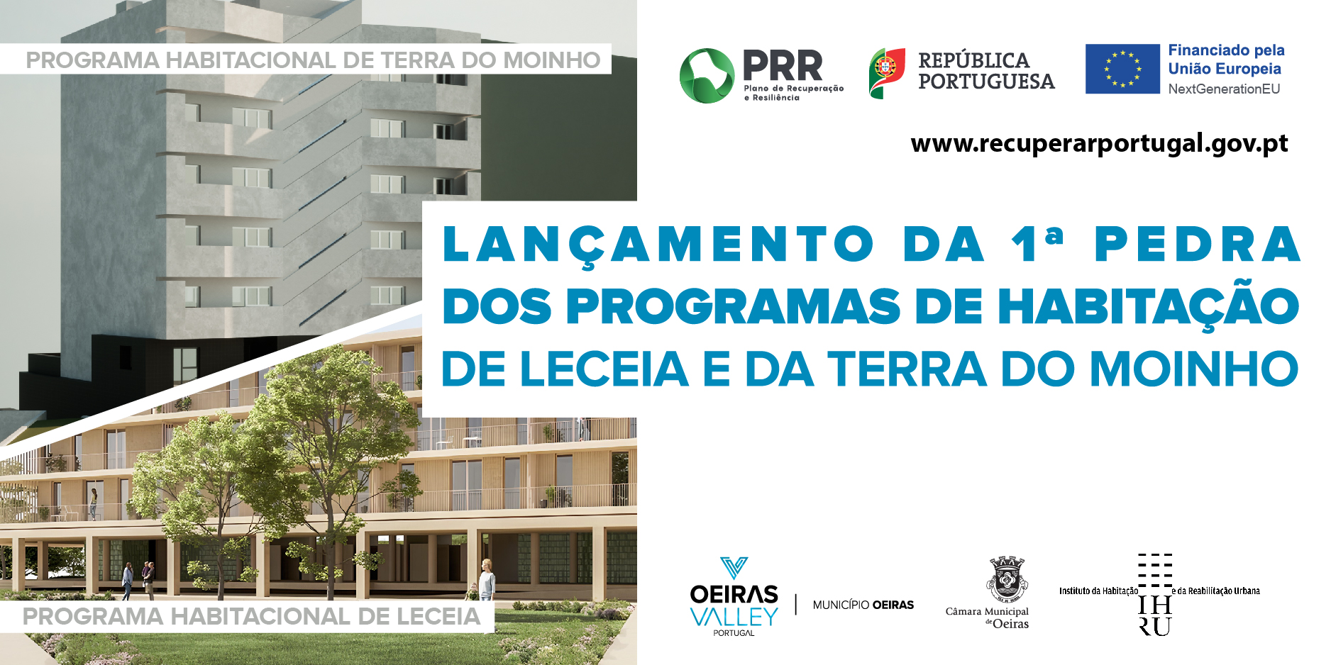 Lançamento da primeira pedra dos empreendimentos municipais de Leceia e Terra do Moinho