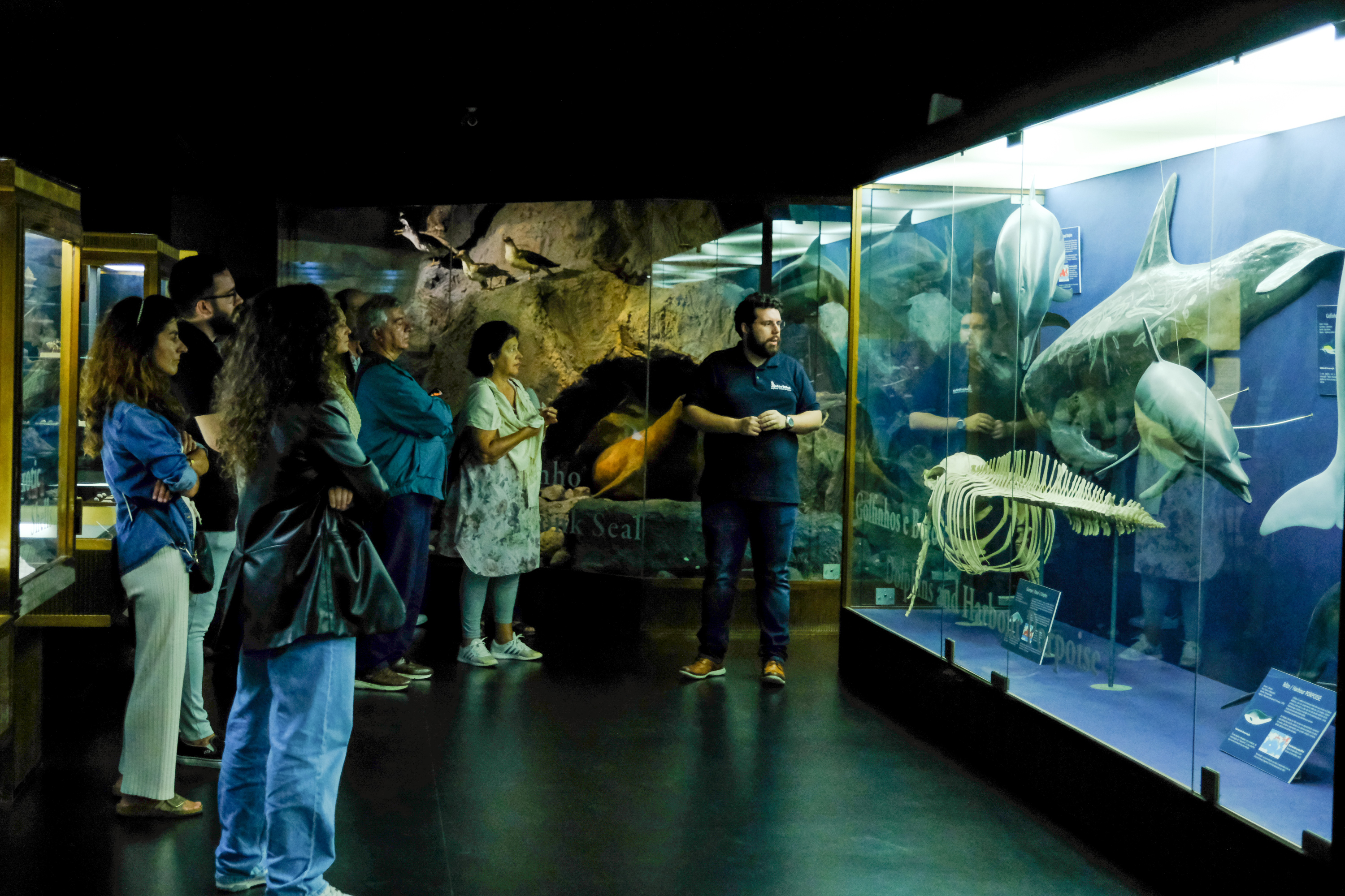 Fotografia de uma visita guiada no Aquário Vasco da Gama