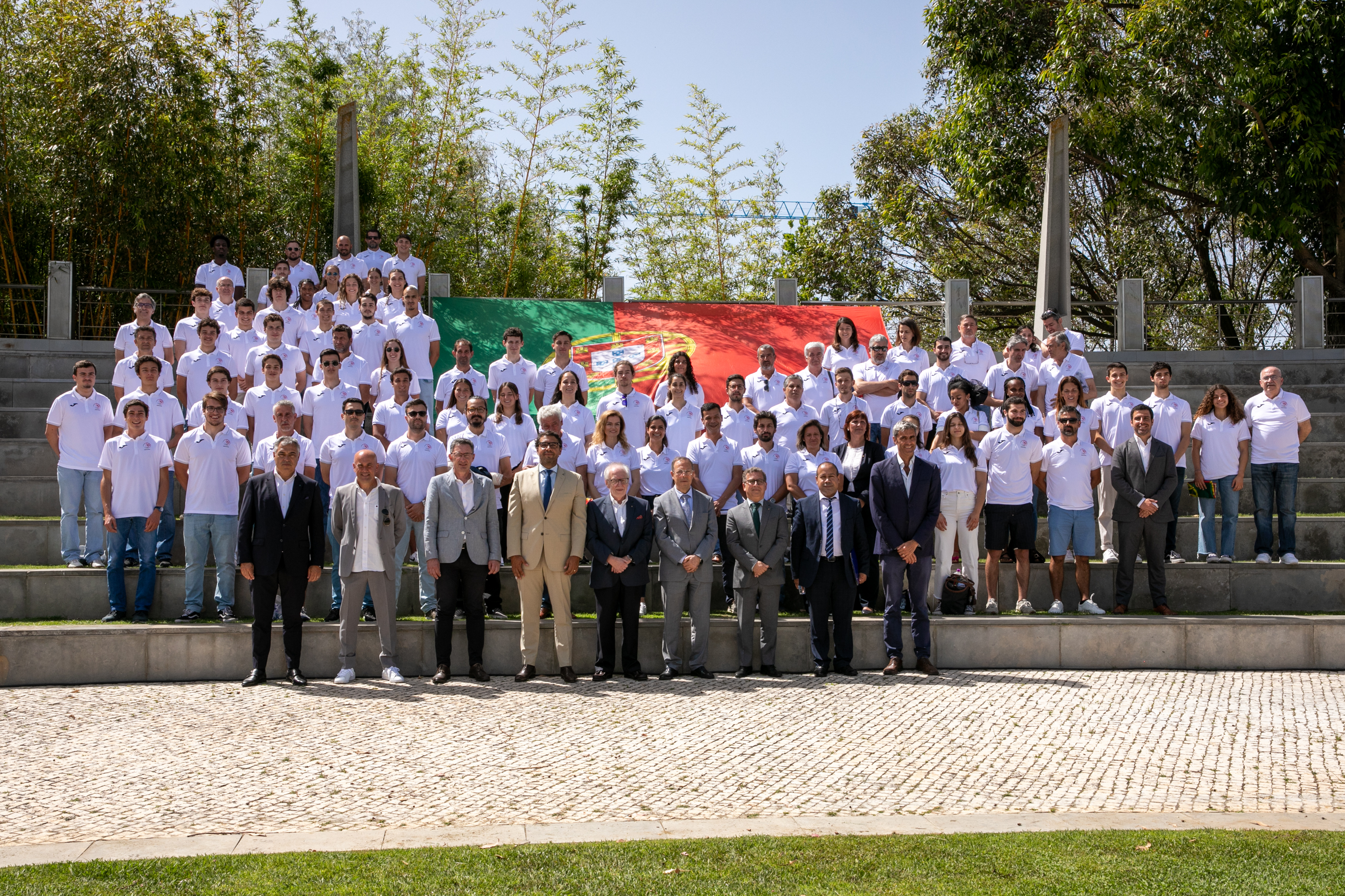 Foto de grupo da Apresentação da Missão de Portugal nos Jogos do Mediterrâneo Oran 2022