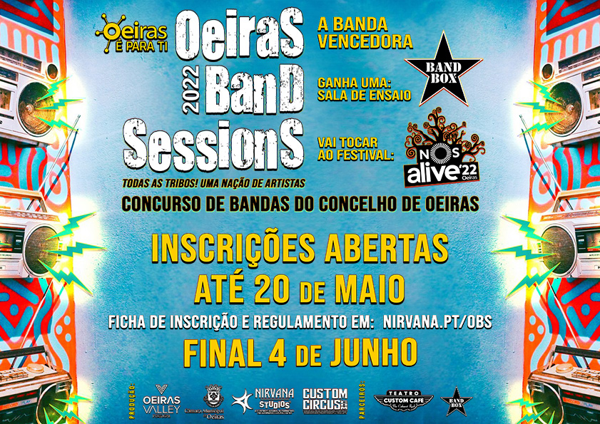 Já estão abertas as inscrições para o Oeiras Band Sessions 2022