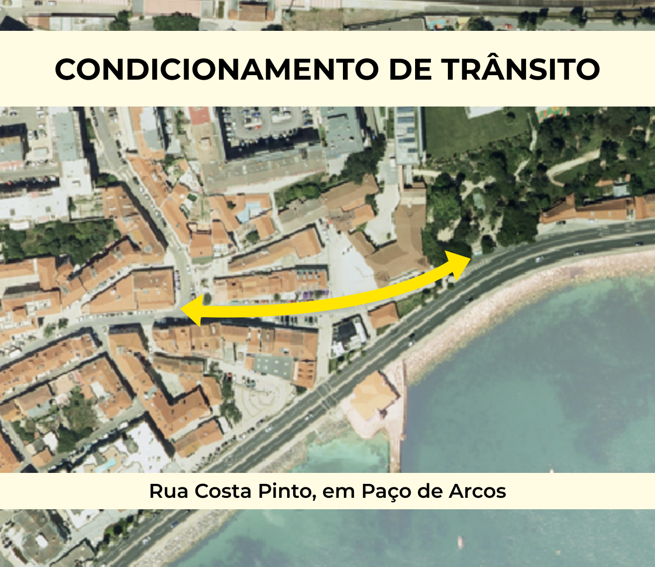 Condicionamento de trânsito na Rua Costa Pinto, em Paço de Arcos
