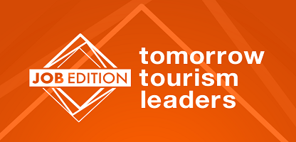 Tomorrow Tourism Leaders Job Edition flyer fundo laranja