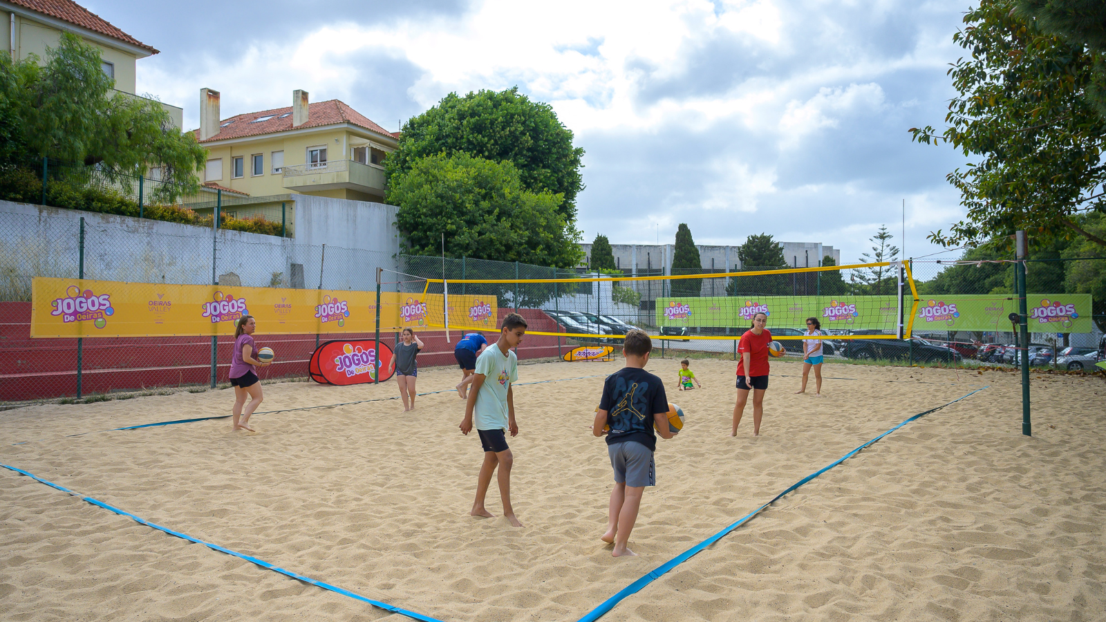 fotografia do jogo de voleibol