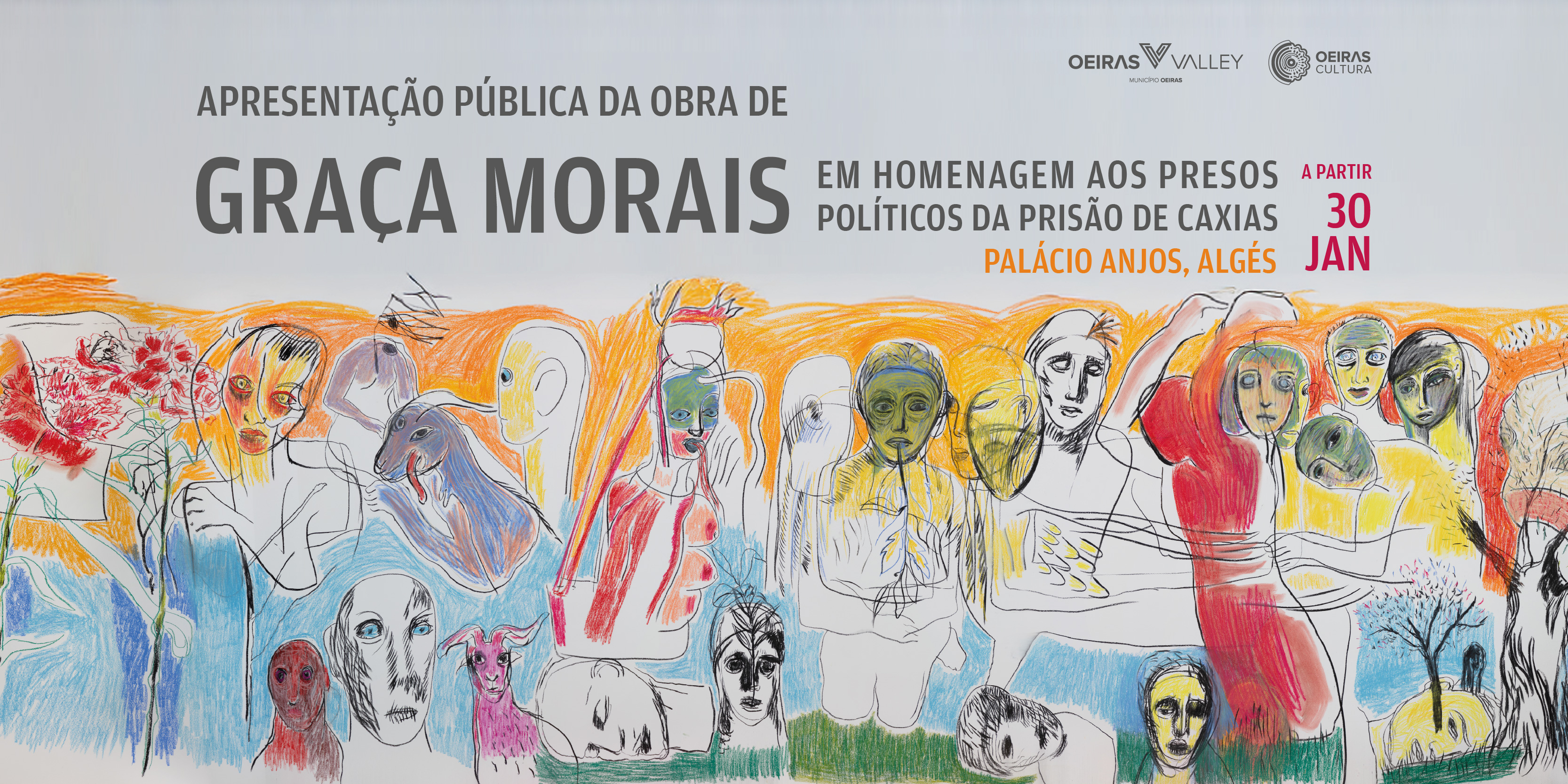 painel alusivo à obra de Graça Morais
