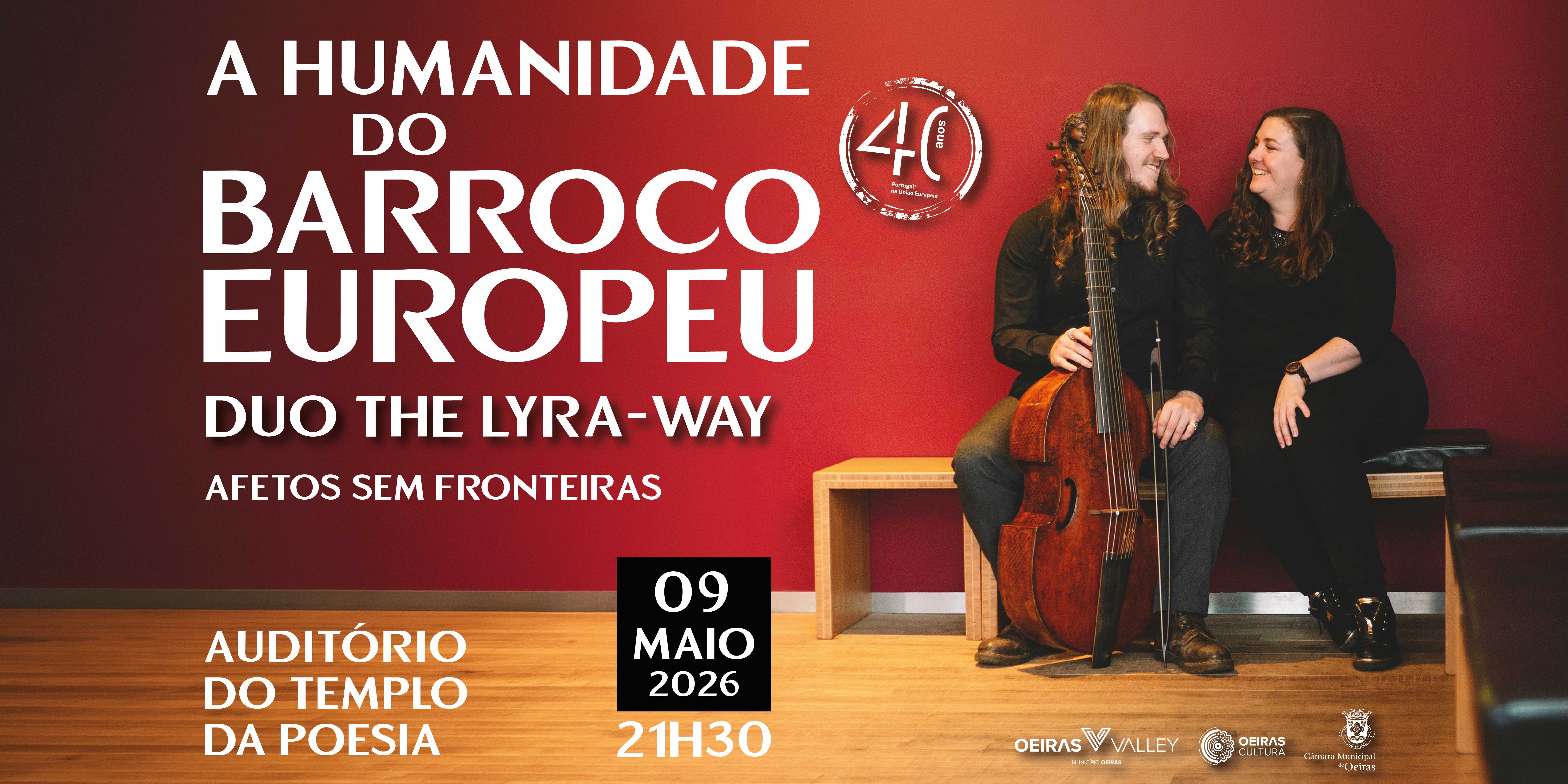 banner com fotografia do duo e as informações do nome, hora e local do evento