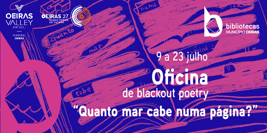 Nos dias 22 e 23 de julho, as Bibliotecas Municipais de Oeiras promovem nas Bibliotecas de Praia, a Oficina À BEIRA D´ÁGUA