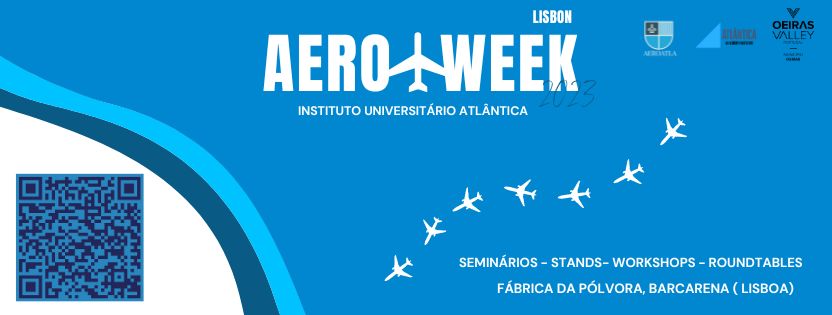 AeroWeek, aviões brancos em fundo azul
