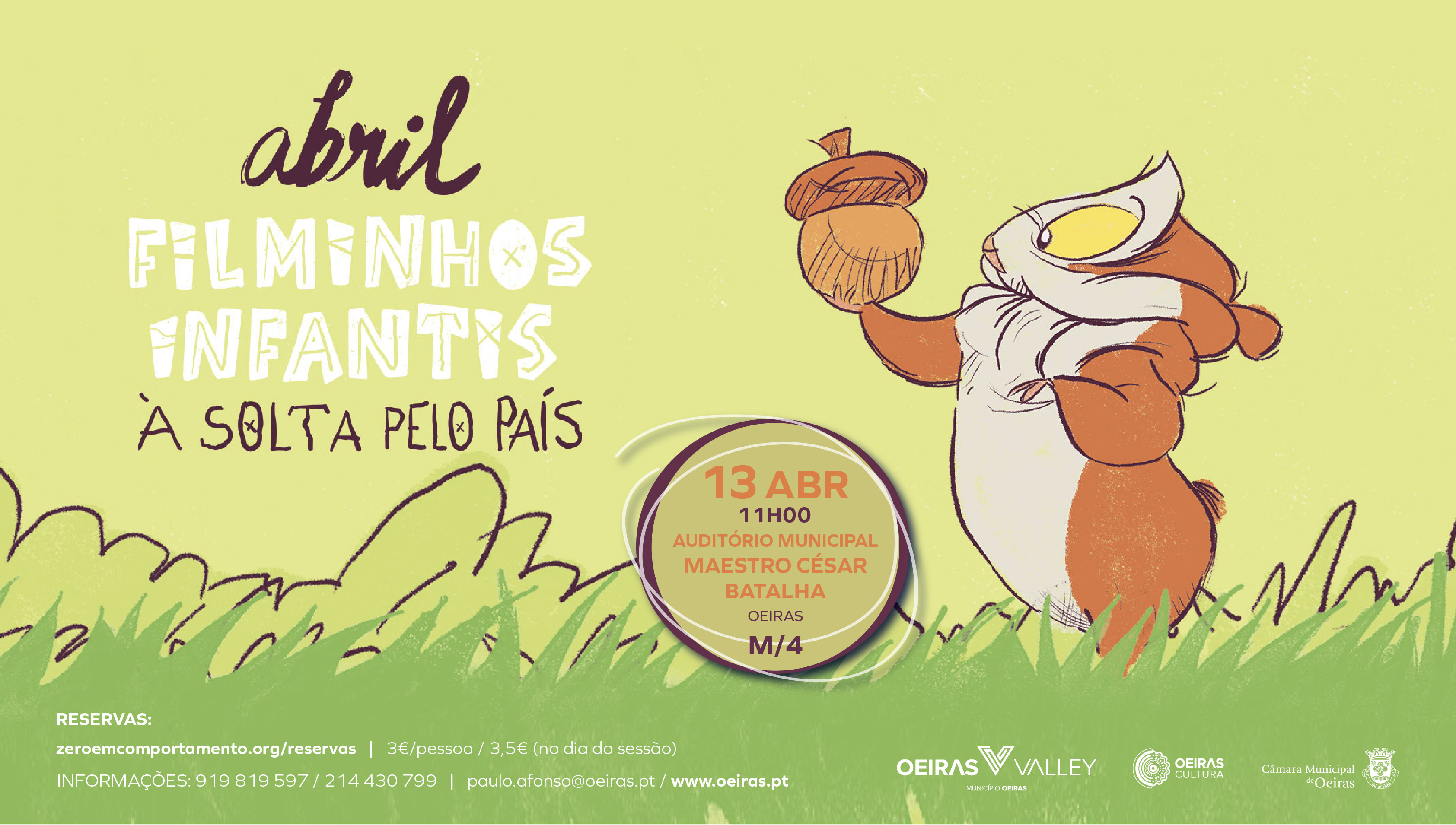 Ilustração de esquilo com bolota na mão 