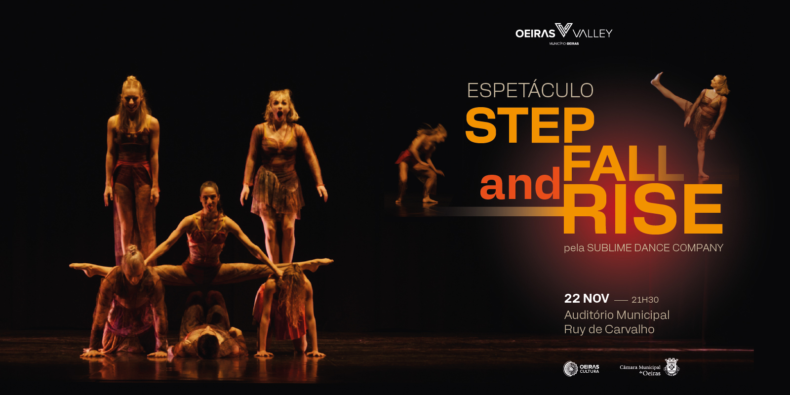 banner informativo do evento com fotografia do espetáculo