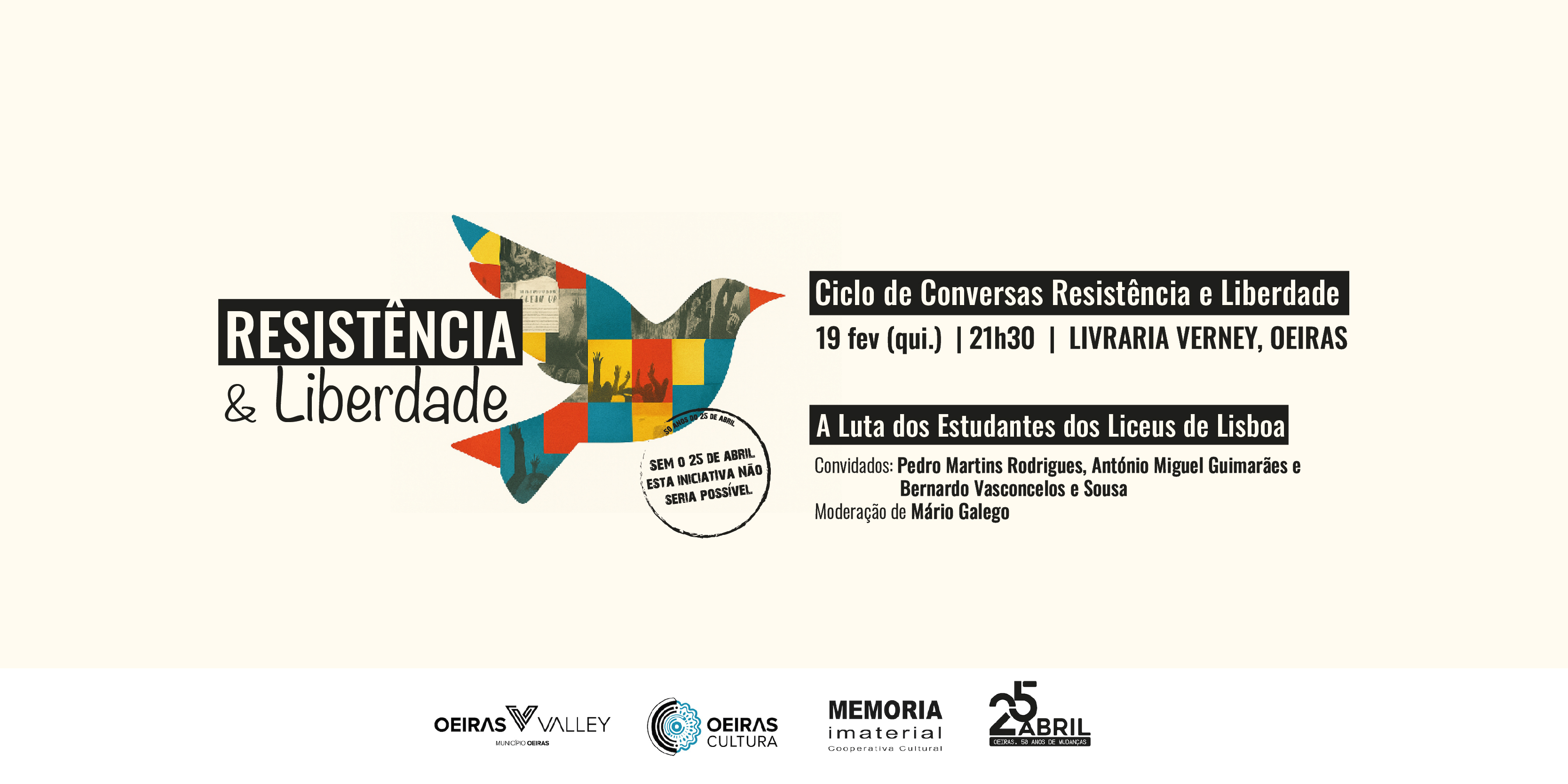 banner com o nome, data e local do evento 