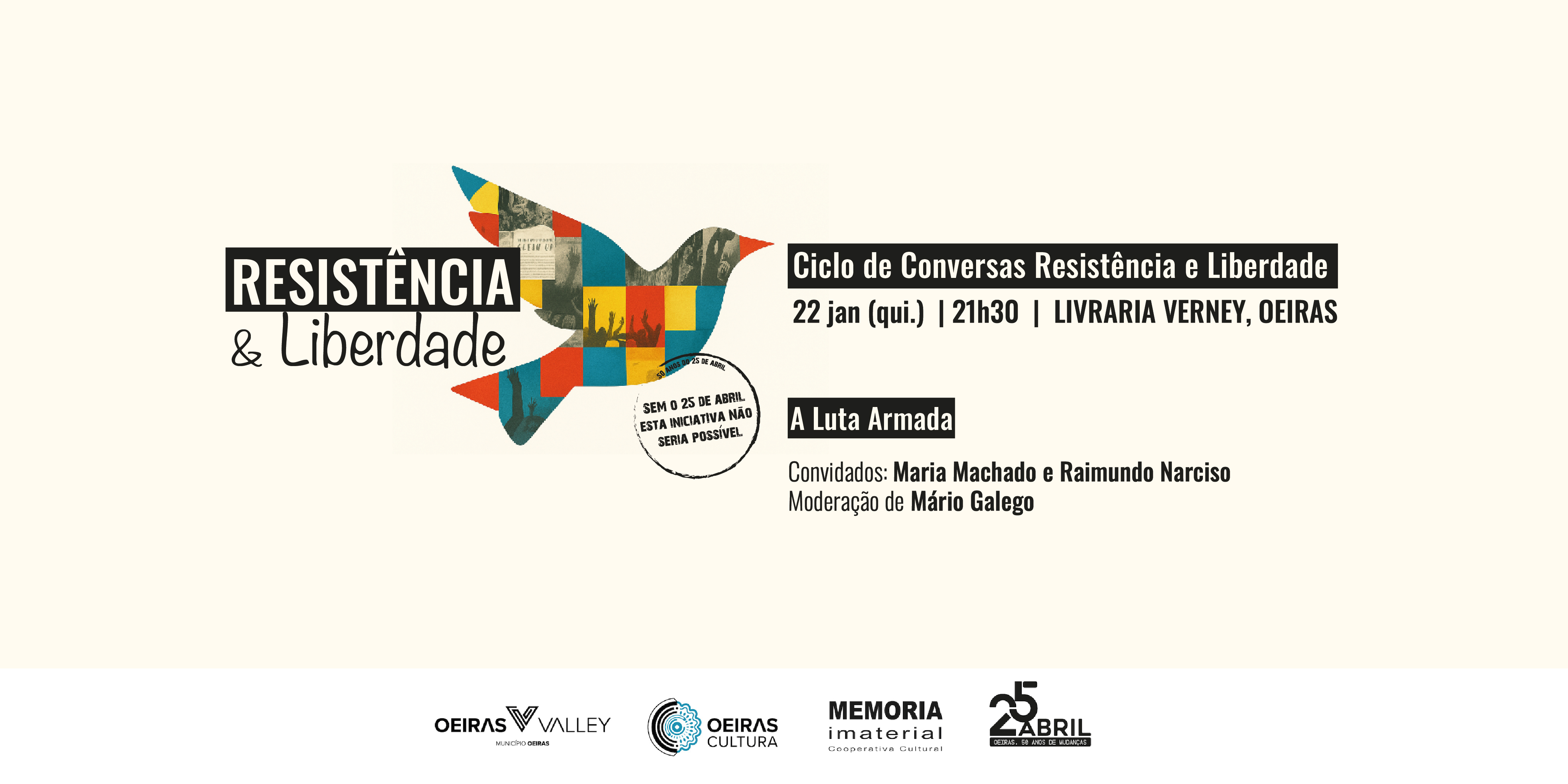 banner com o nome, data e local do evento 