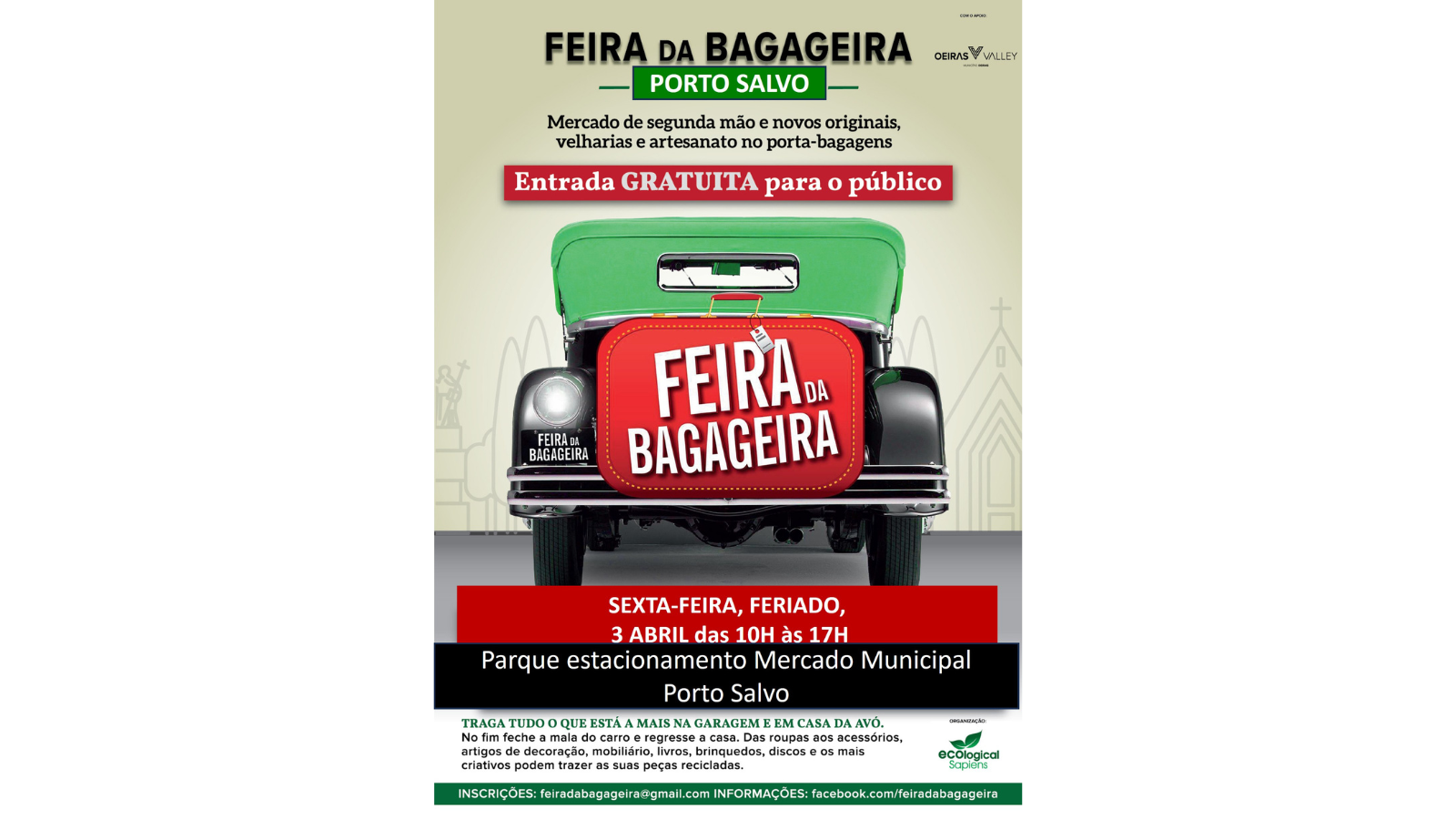 banner informativo do evento com imagem de carro