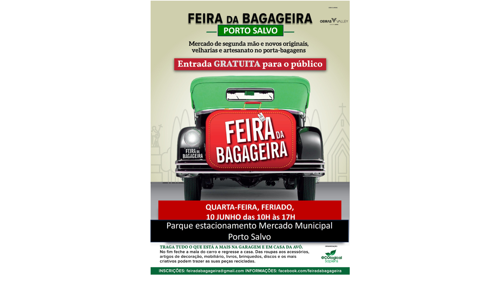 banner informativo do evento com imagem de carro