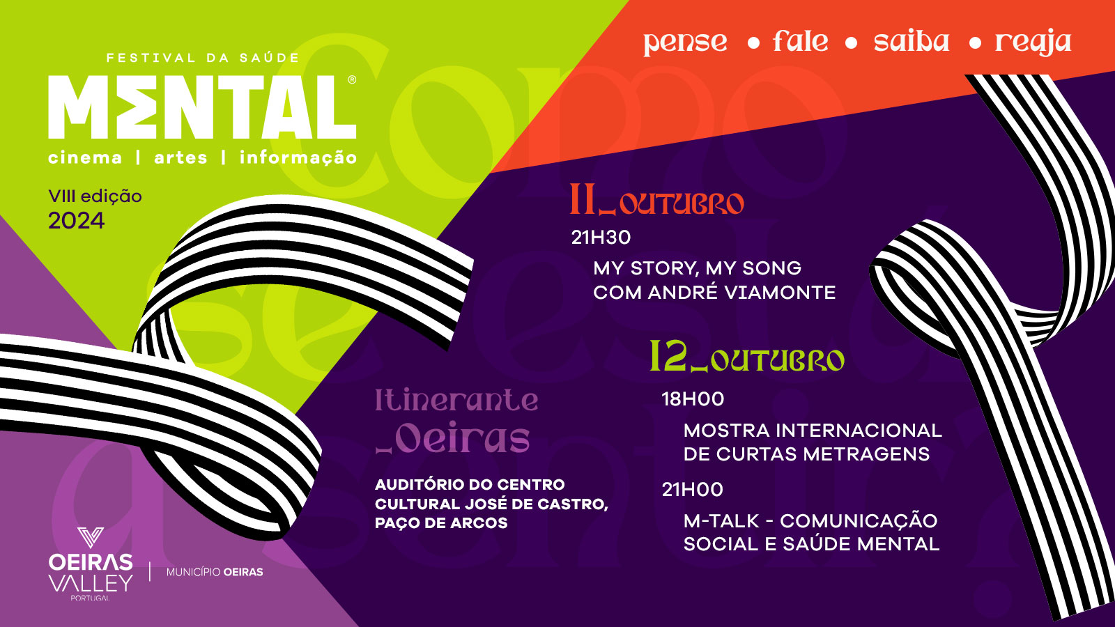 Cartaz do Festival Mental, com programação para os dois dias