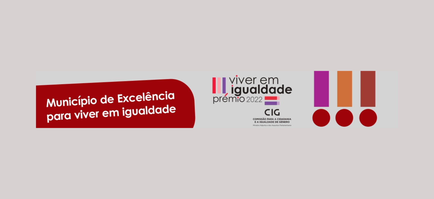Município de Oeiras distinguido com prémio ‘Viver em Igualdade’ 2022 - Biénio 2022-2023