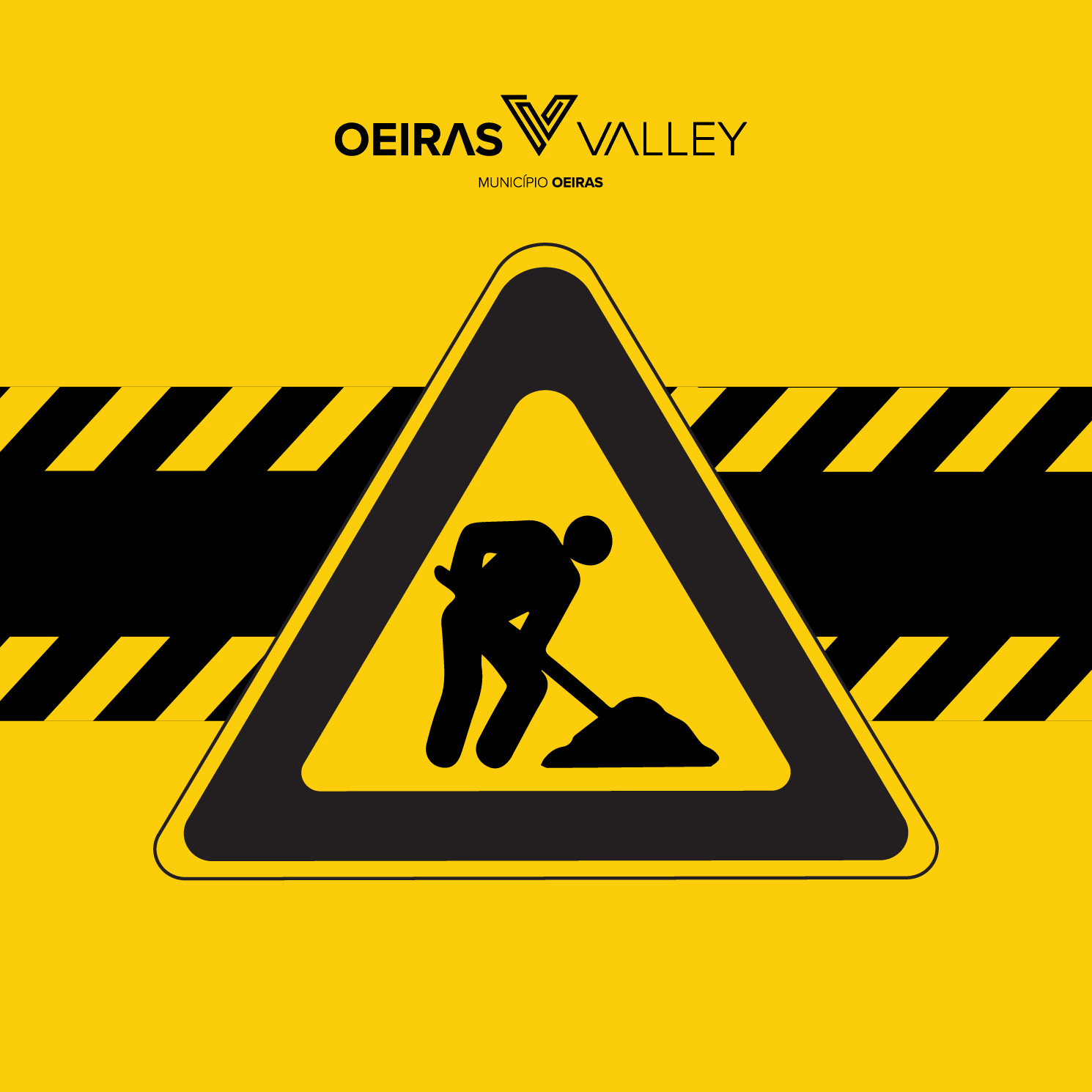 sinal de trânsito alusivo a obras