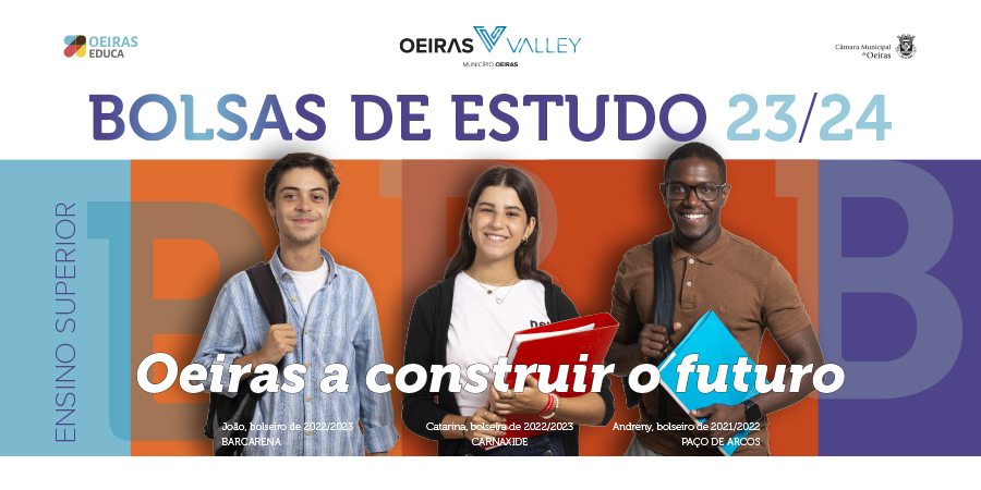 três jovens estudantes com indicação de Bolsas de estudo