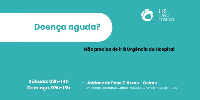 Centros de Saúde com atendimento reforçado para doença aguda no Concelho de Oeiras