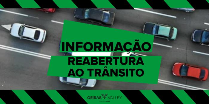 Informação | Reabertura ao trânsito - Carnaxide