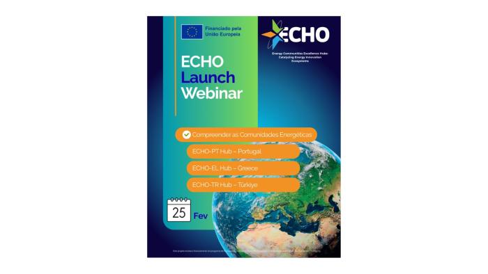 Webinar de lançamento dos Centros de Excelência das Comunidades de Energia ECHO