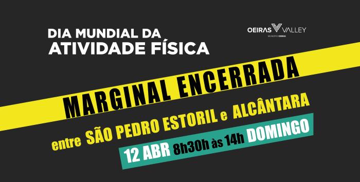 Aviso: Av. Marginal encerrada ao trânsito no dia 12 de abril, das 8h30 às 14h00