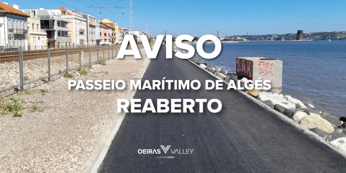 Aviso | Passeio Marítimo de Algés Reaberto