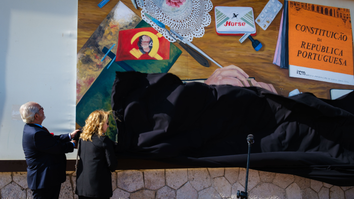 Inauguração do quarto painel do mural 'Passeio da Democracia'