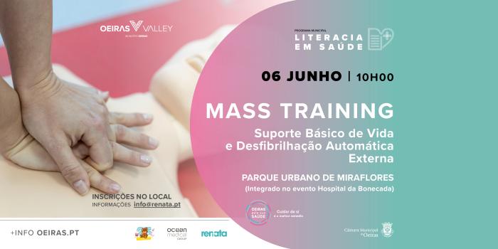 Mass Training em Suporte Básico de Vida e DAE - Parque Urbano de Miraflores