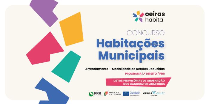 Sorteio para atribuição de habitações municipais | Listas provisórias de ordenação dos candidatos admitidos