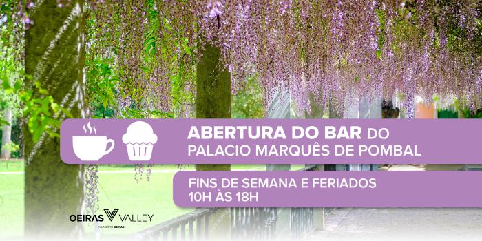 O Bar do Palácio Marquês de Pombal está de portas abertas